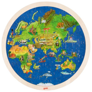 Goki puzzle okrúhle Svet