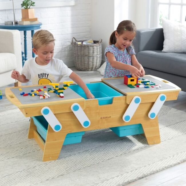 Kidkraft hrací stôl na stavebnice s úložnými boxami
