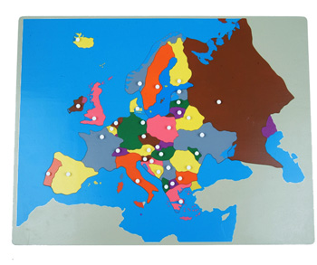 Montessori puzzle Európa