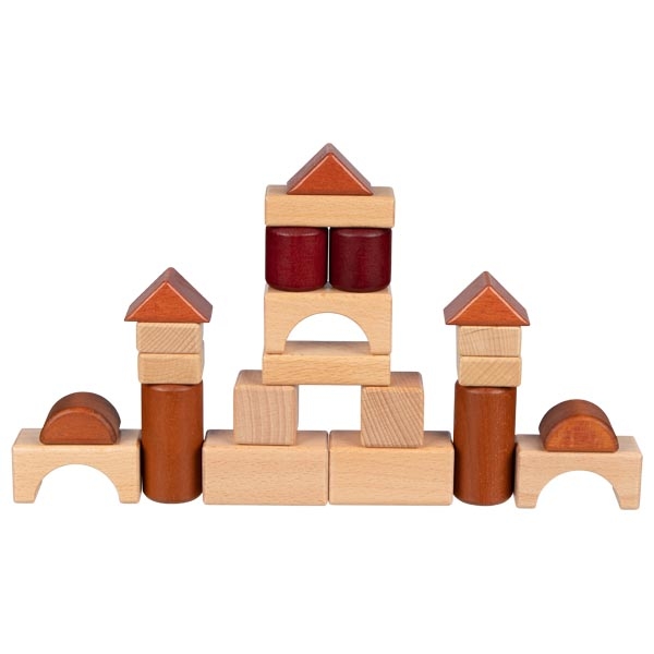 Goki drevené stavebné kocky prírodné