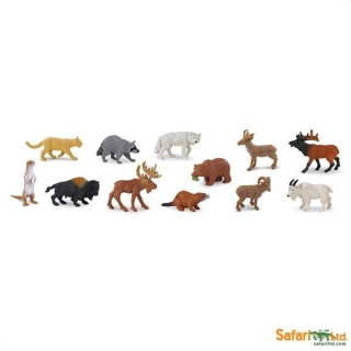 Safari Ltd Zvieratá Severnej Ameriky v sáčku - 12 ks