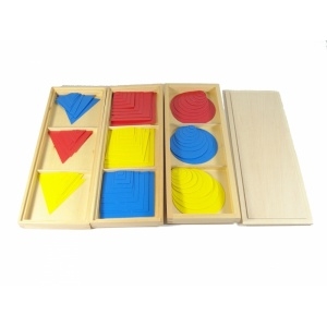 Montessori kruhy, štvorce, trojuholníky