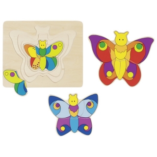 Goki viacvrstvové puzzle Motýľ
