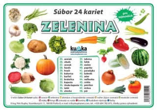Súbor 24 kariet  - Zelenina