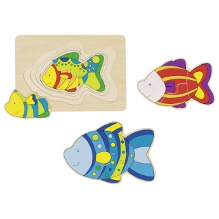 Goki puzzle vrstvené rybky