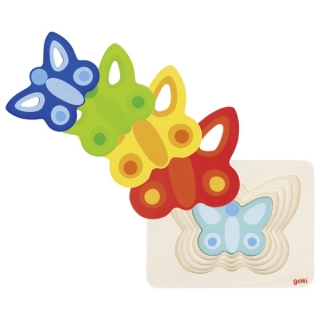 Goki Viacvrstvové puzzle motýle